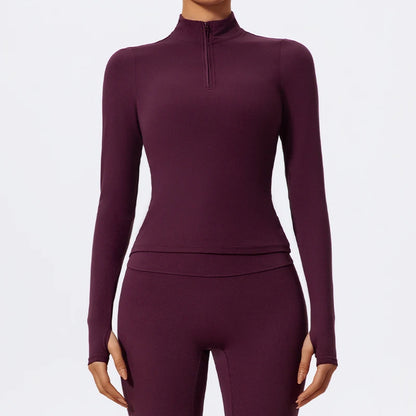 Essentials Zip Top – Merlot