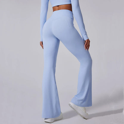 Women High Waist Flared Leggings