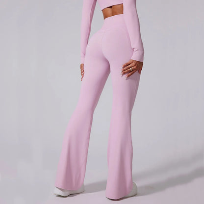 Women High Waist Flared Leggings